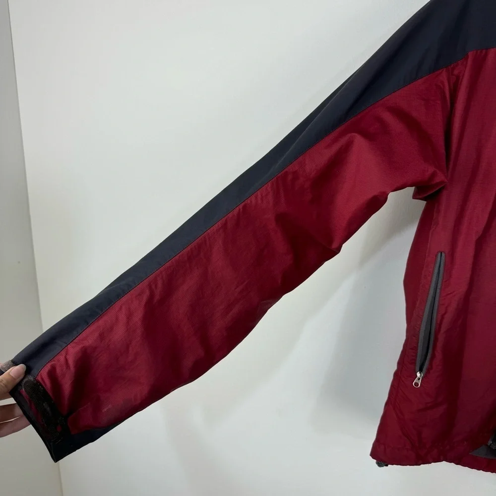 Outdoor Research Red & Grey Gray Full Zip Up Jacket Hiking Trail athletic